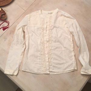 Cream embroidered blouse